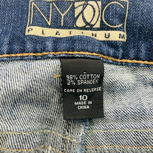 Womens New York and Co Womens Platinum Jeans Size 10 Capri W 33 L 21 - Picture 6 of 7